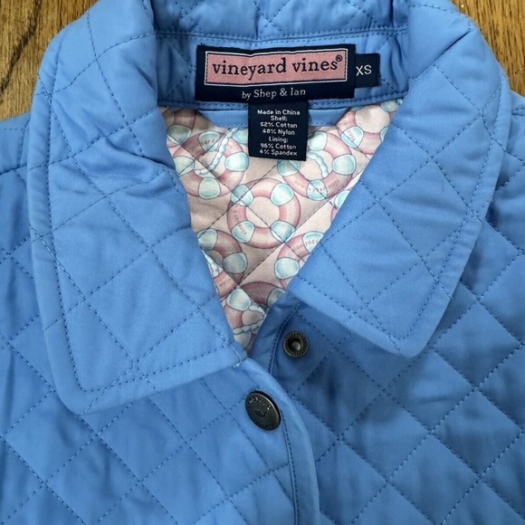 Vineyard Vines Light Blue and Pink Women's Size XS Reversible Quilted Jacket - Picture 2 of 7
